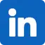 LinkedIn logo icon linking to professional networking profile